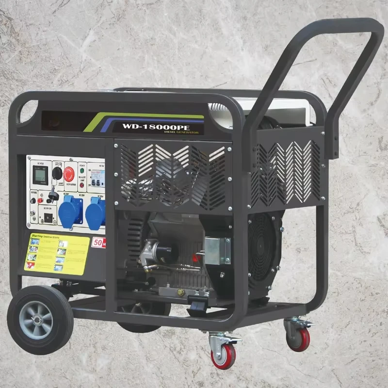 18 kva New design! Low fuel consumption open wheel type whole house portable diesel generators for home use
18 kva New design! Low fuel consumption open wheel type whole house portable diesel generators for home use