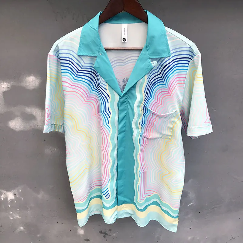 Colorful Floral Pattern Shirt Short Sleeve Casual Men Shirt Streetwear Summer Breathable Camisa Fashion Masculina Chinese Shirt
Colorful Floral Pattern Shirt Short Sleeve Casual Men Shirt Streetwear Summer Breathable Camisa Fashion Masculina Chinese Shirt
