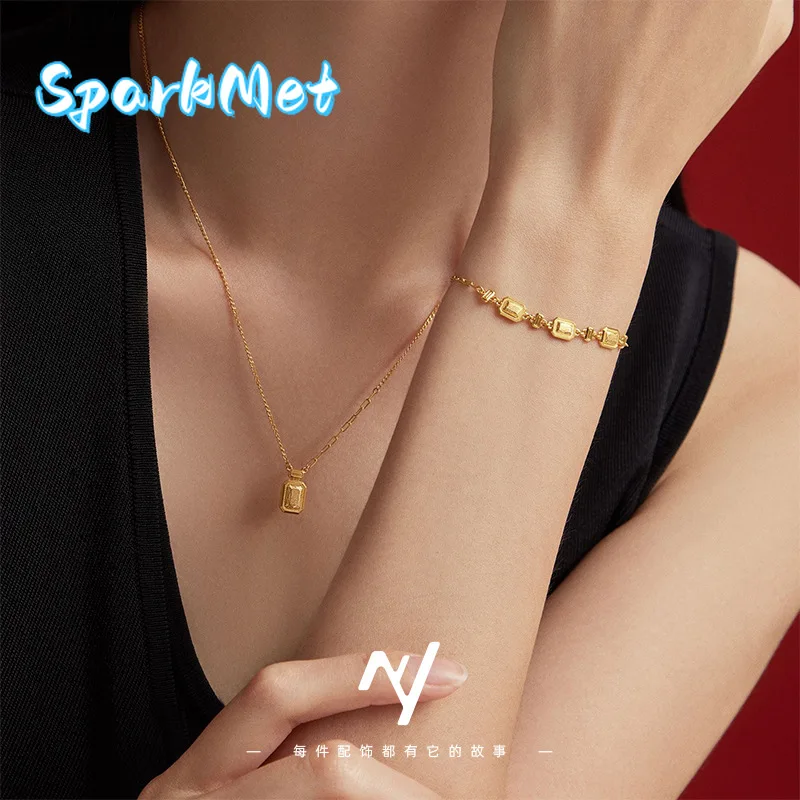 Ожерелье Sparkmet 9999 из 24-каратного настоящего золота, вакуумная обработка с ЧПУ, дизайн «Золотые годы», с бутылочкой для духов и подвеской-кольцом
Ожерелье Sparkmet 9999 из 24-каратного настоящего золота, вакуумная обработка с ЧПУ, дизайн «Золотые годы», с бутылочкой для духов и подвеской-кольцом