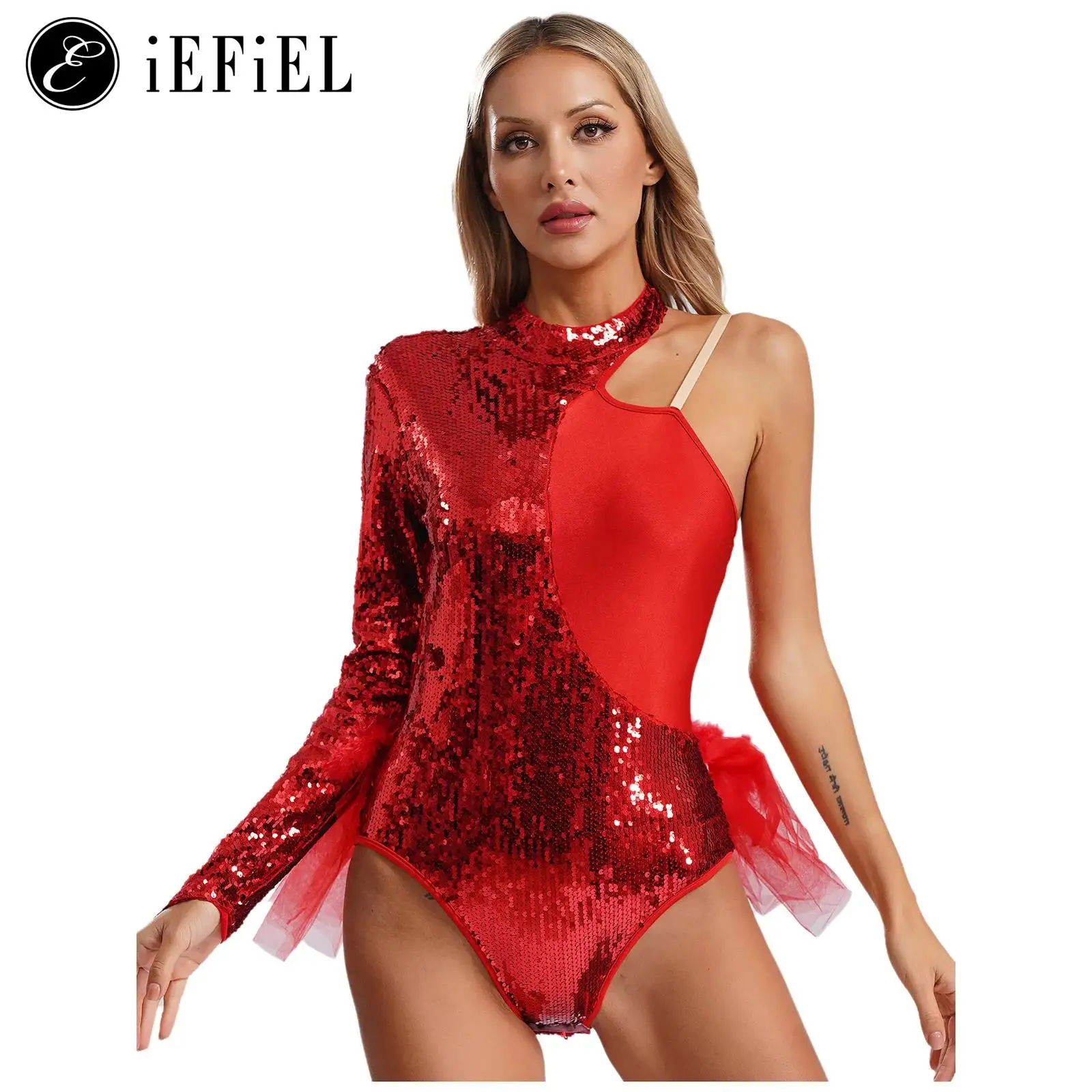 Women Modern Jazz Latin Chacha Dance Costume Sequins Single Long Sleeve Ballet Leotard Feather Tutu Skirts Ballroom Bodysuits
Women Modern Jazz Latin Chacha Dance Costume Sequins Single Long Sleeve Ballet Leotard Feather Tutu Skirts Ballroom Bodysuits