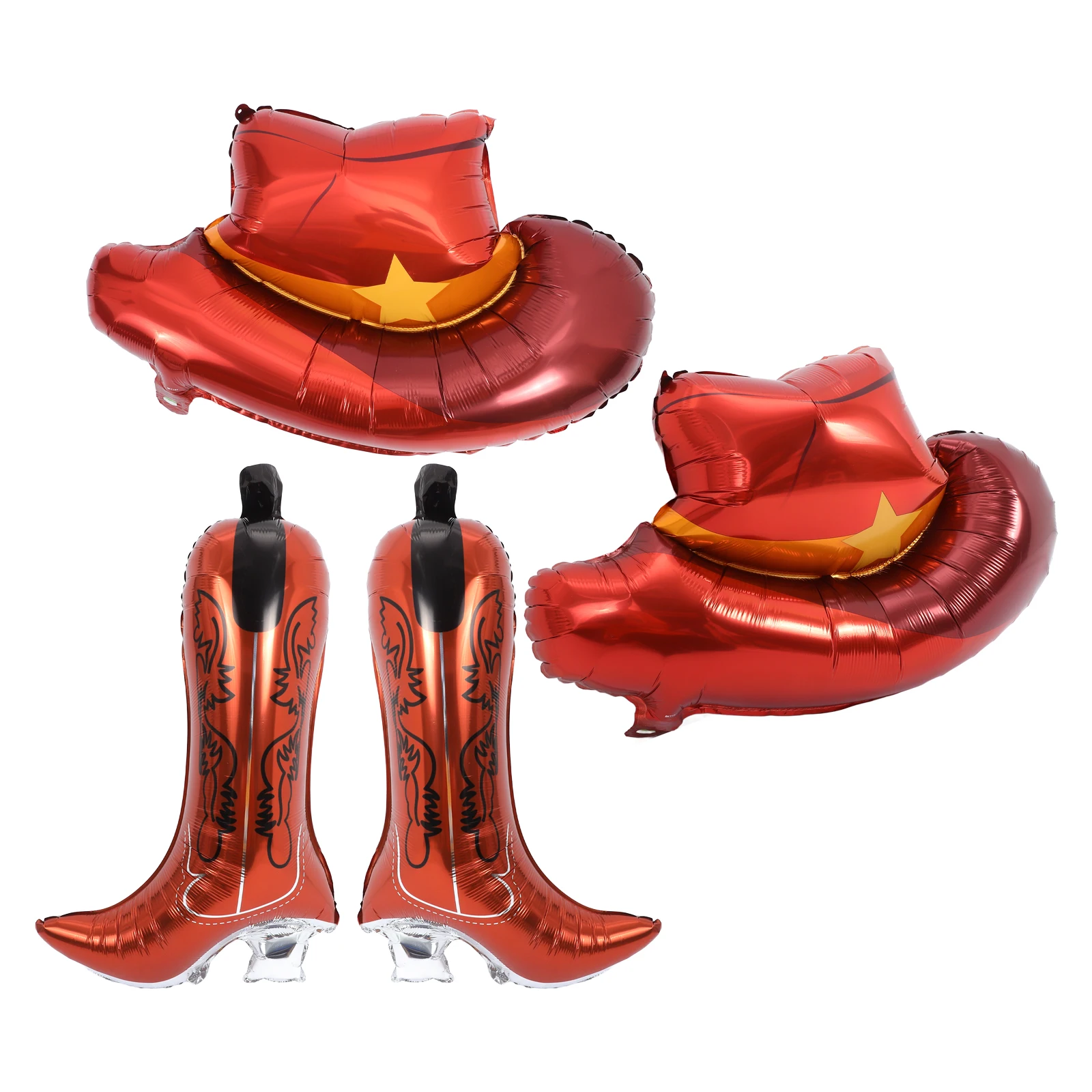 4Pcs Hat Boot Foil Balloons Western Party Decorations Vintage Aluminum Photo Props Birthday Balloon Accessories
4Pcs Hat Boot Foil Balloons Western Party Decorations Vintage Aluminum Photo Props Birthday Balloon Accessories