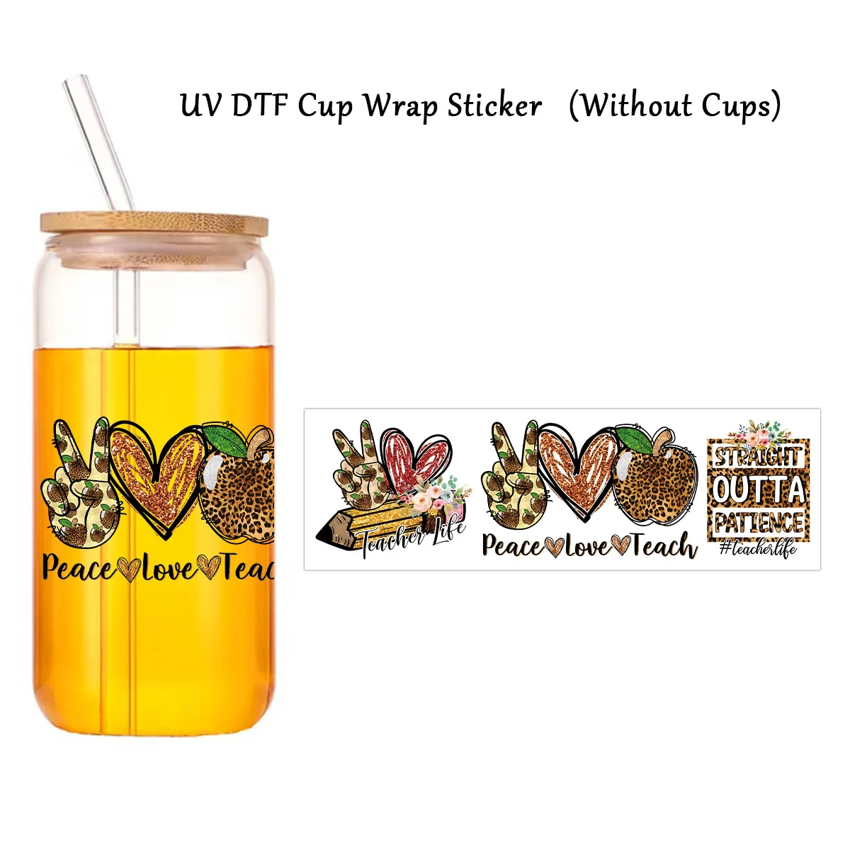 Cross-border teacher series UV transfer sticker glass crystal sticker 16oz glass waterproof transfer sticker
Cross-border teacher series UV transfer sticker glass crystal sticker 16oz glass waterproof transfer sticker