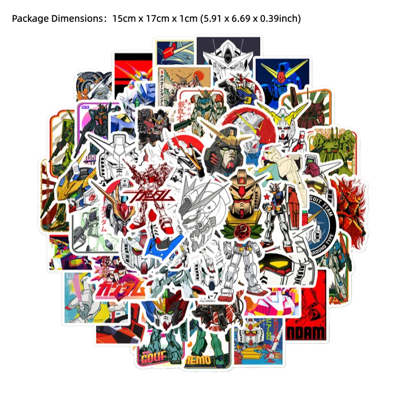 50 PCS Gundam Waterproof Vinyl Stickers, Removable No-Residue for Laptop, Bottle, Phone Gift for Gundam Fans
50 PCS Gundam Waterproof Vinyl Stickers, Removable No-Residue for Laptop, Bottle, Phone Gift for Gundam Fans