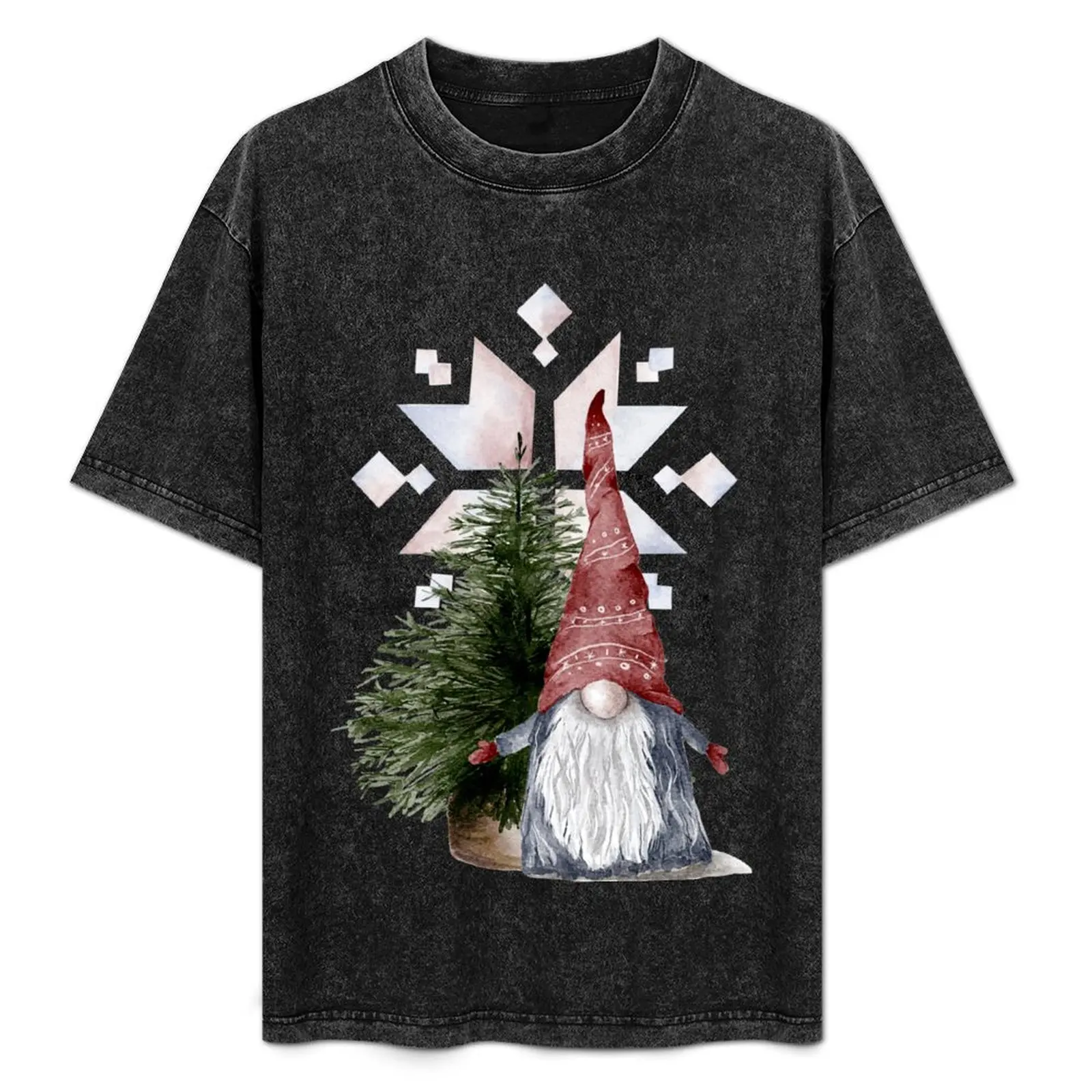 Scandi Christmas, Gnome + Christmas Tree + Snowflakes Pattern T-Shirt Casual Minimalist Short Sleeve Top
Scandi Christmas, Gnome + Christmas Tree + Snowflakes Pattern T-Shirt Casual Minimalist Short Sleeve Top