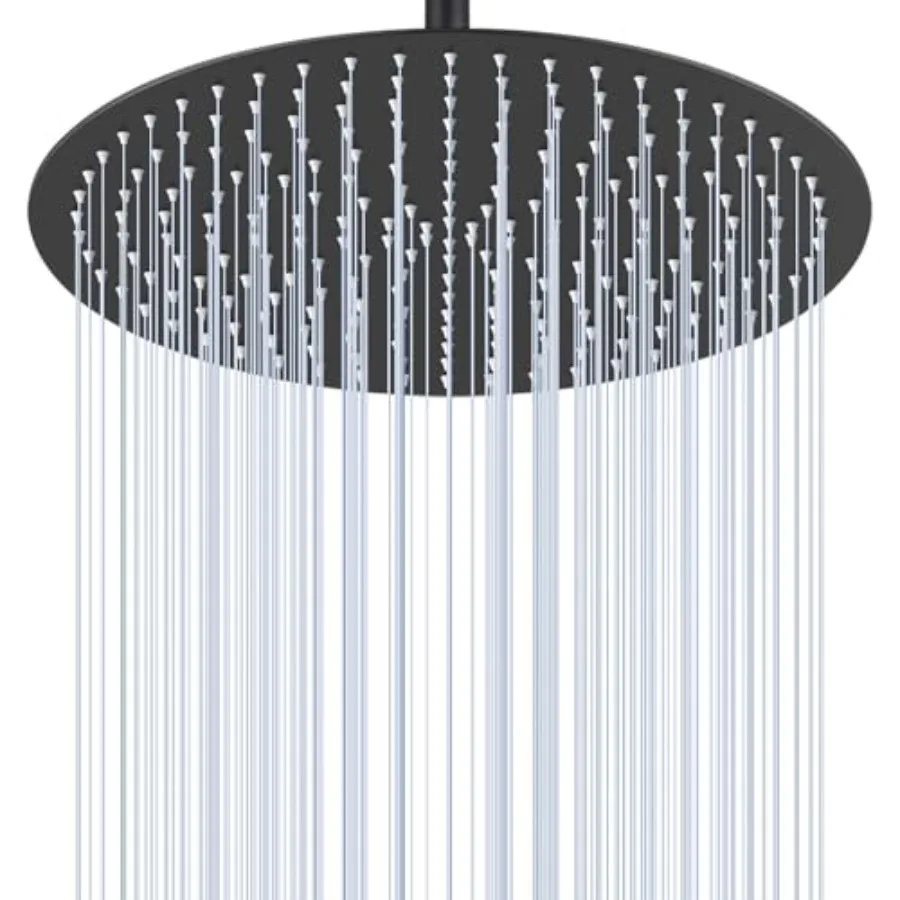 Round Ceiling Rainfall Shower Head, All Metal Staless Steel 304, Full Body Rafall Shower with 230 Silicone Nozzles
Round Ceiling Rainfall Shower Head, All Metal Staless Steel 304, Full Body Rafall Shower with 230 Silicone Nozzles