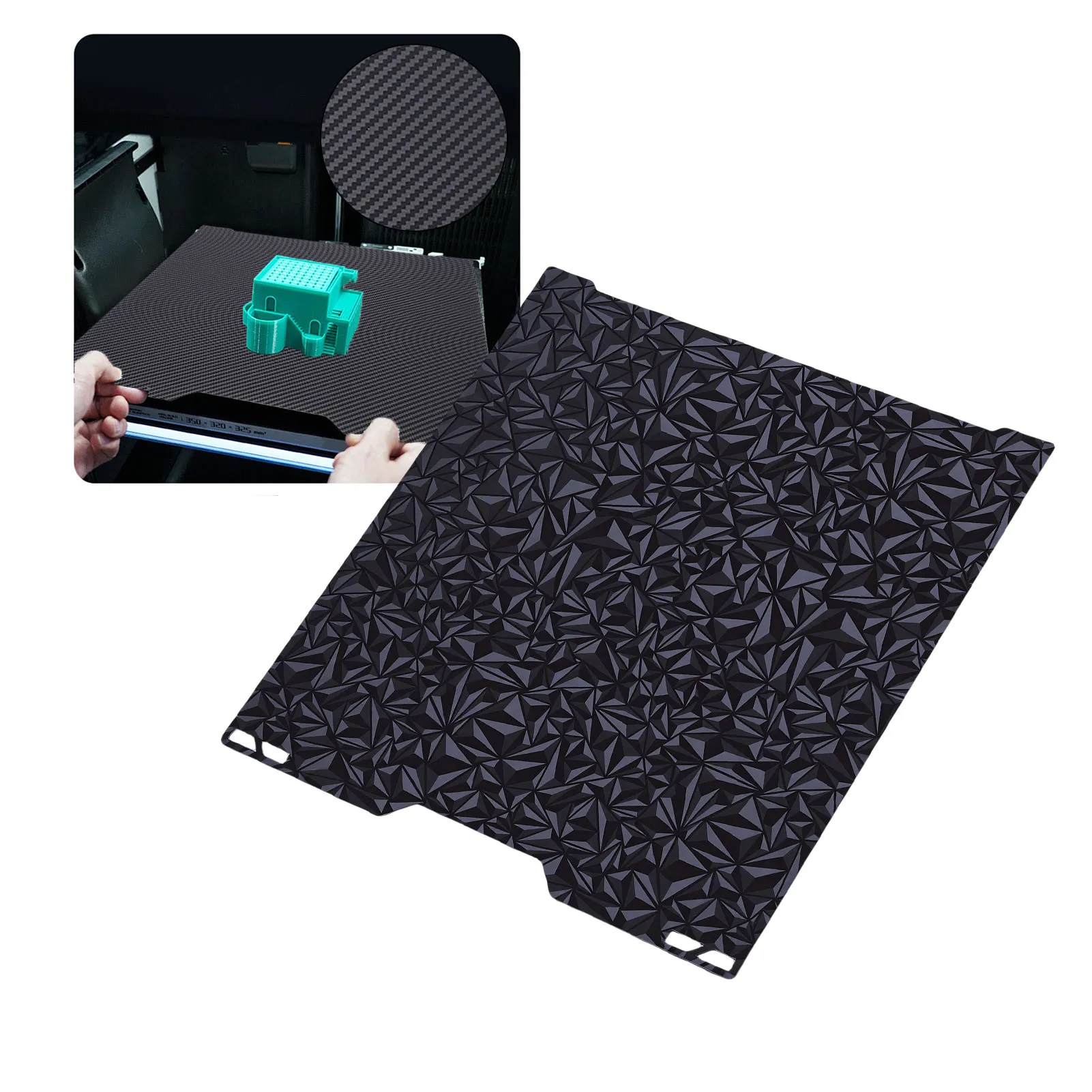 3D Printer Build Plate Flexible Build Plate Fit for Bambu H2C 3D Printer Smooth PET and PEO Double Sided Print Bed 335x325mm
3D Printer Build Plate Flexible Build Plate Fit for Bambu H2C 3D Printer Smooth PET and PEO Double Sided Print Bed 335x325mm