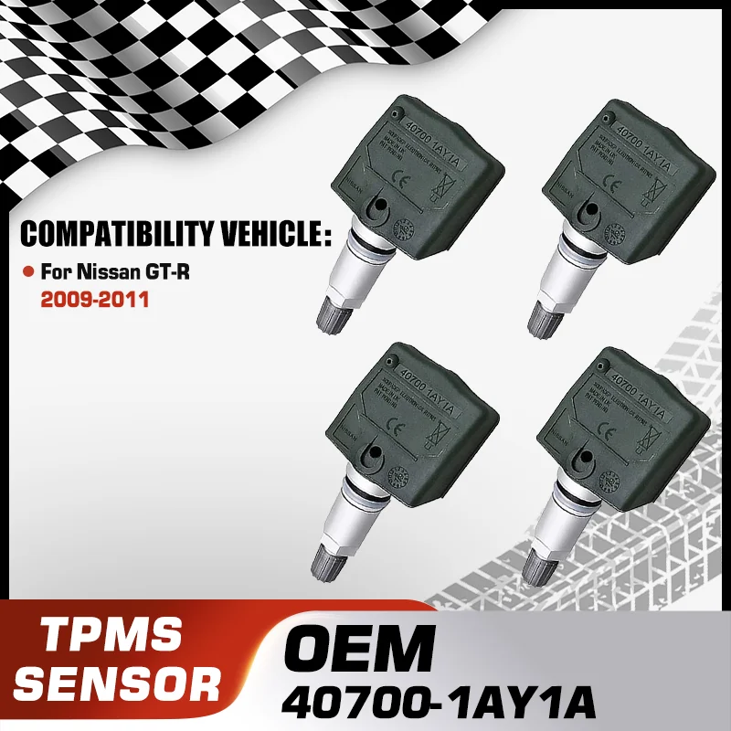 40700-1AY1A 1/4Pcs Car TPMS Tire Pressure Monitor Sensor System For Nissan GT-R 2009 2010 2011 315 MHz Automotive Accessories
40700-1AY1A 1/4Pcs Car TPMS Tire Pressure Monitor Sensor System For Nissan GT-R 2009 2010 2011 315 MHz Automotive Accessories