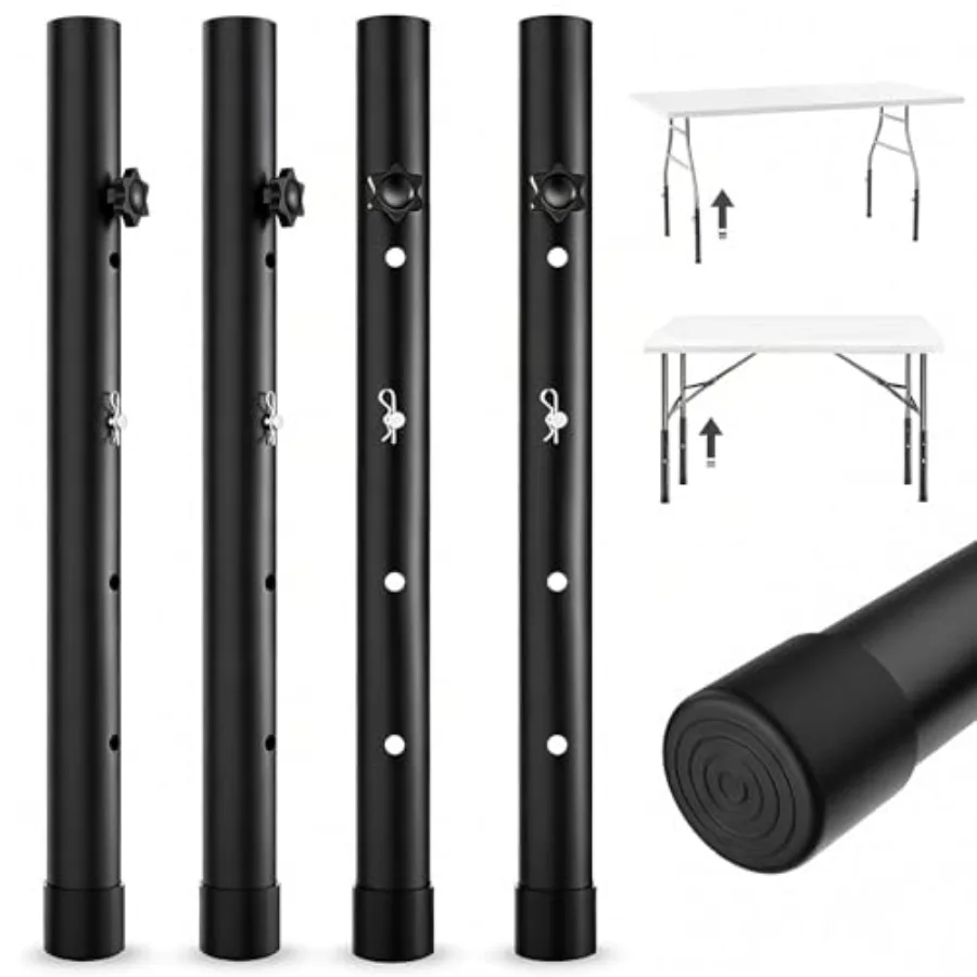 Table Leg Extensions for Straight/Bent Folding Tables Metal Extenders Reduces Stooped Work Improves Back Pain 4 Levels/Heights
Table Leg Extensions for Straight/Bent Folding Tables Metal Extenders Reduces Stooped Work Improves Back Pain 4 Levels/Heights