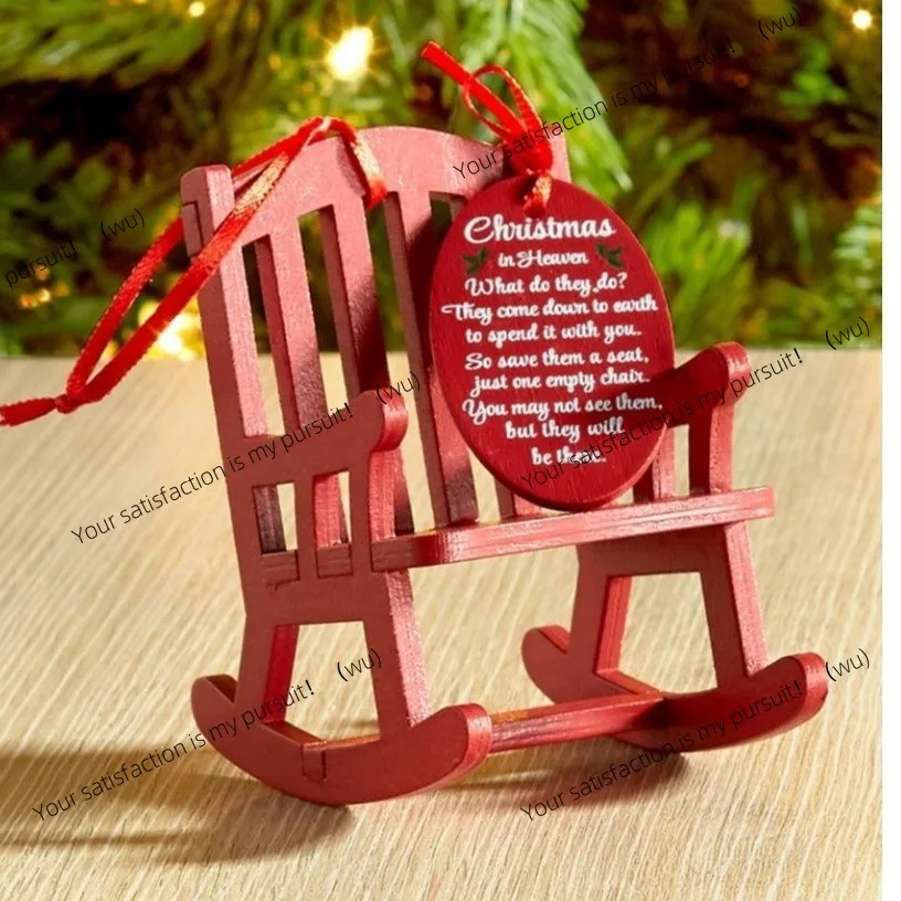 Christmas wooden craft small rocking chair Christmas in heaven commemorative ornament A chair + tag set
Christmas wooden craft small rocking chair Christmas in heaven commemorative ornament A chair + tag set