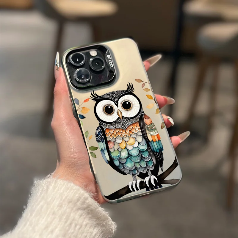 Owl pattern phone case for iPhone 16 15 14 13 12 11 Pro/ Max/Plus shock-proof rear cover anti-fingerprint
Owl pattern phone case for iPhone 16 15 14 13 12 11 Pro/ Max/Plus shock-proof rear cover anti-fingerprint