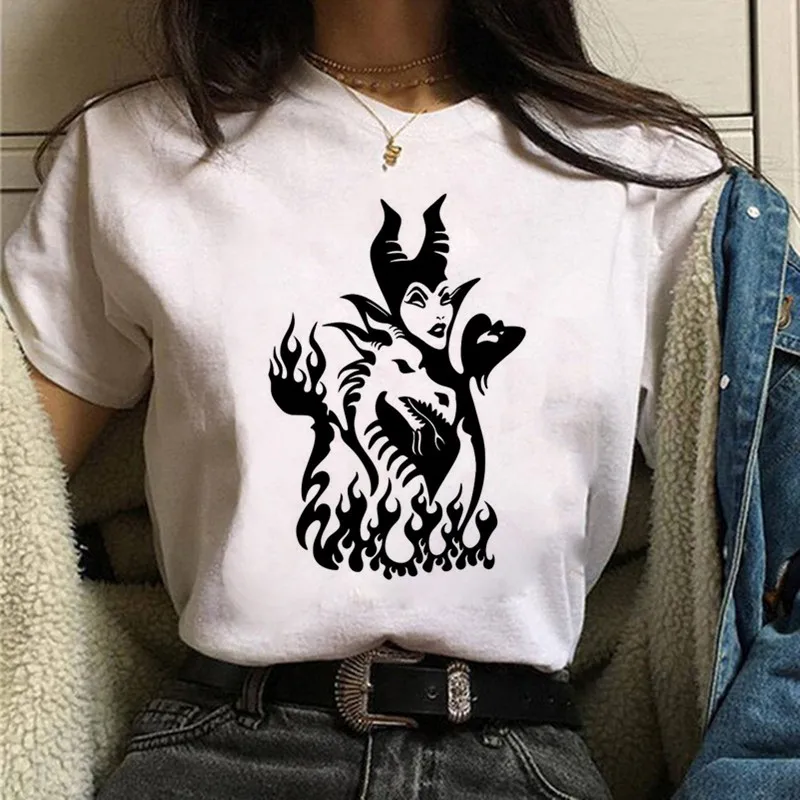 Женская футболка с милым мультяшным принтом «Королева злодеев Диснея», уличная дышащая модная повседневная одежда с короткими рукавами, летние футболки
Женская футболка с милым мультяшным принтом «Королева злодеев Диснея», уличная дышащая модная повседневная одежда с короткими рукавами, летние футболки