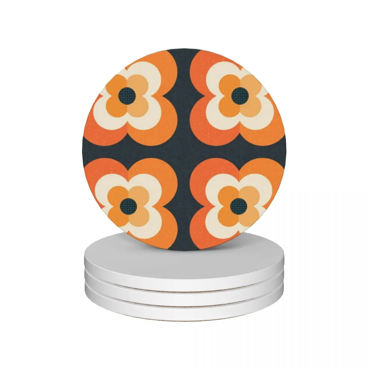Retro Flowers - Orange and Charcoal Ceramic Coasters (Set of 4) animal teapot mat coffee cup stand Coasters
Retro Flowers - Orange and Charcoal Ceramic Coasters (Set of 4) animal teapot mat coffee cup stand Coasters