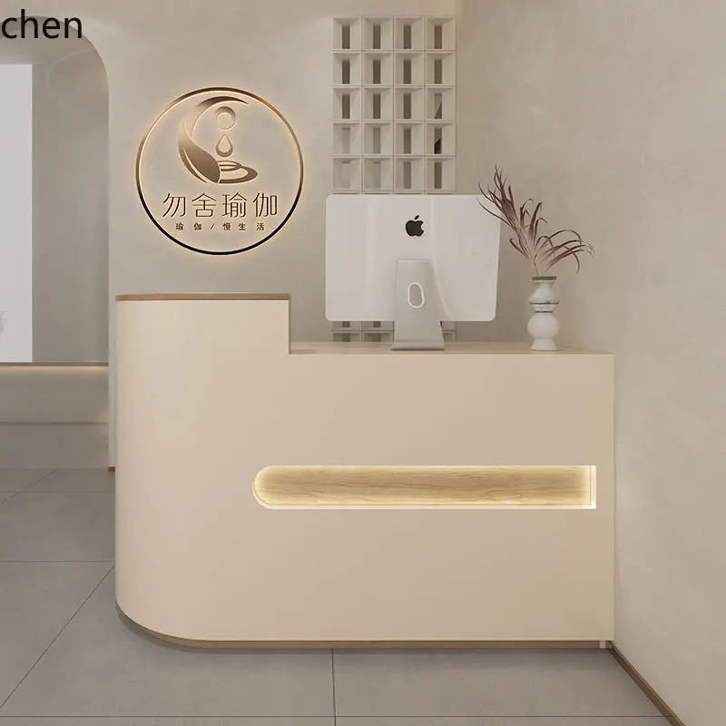 ZML advanced sense checkout page store small clothing store milk white simple reception desk
ZML advanced sense checkout page store small clothing store milk white simple reception desk