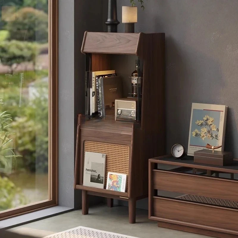 G Solid wood TV side cabinet storae locker retro black walnut display locker aainst the wall
G Solid wood TV side cabinet storae locker retro black walnut display locker aainst the wall