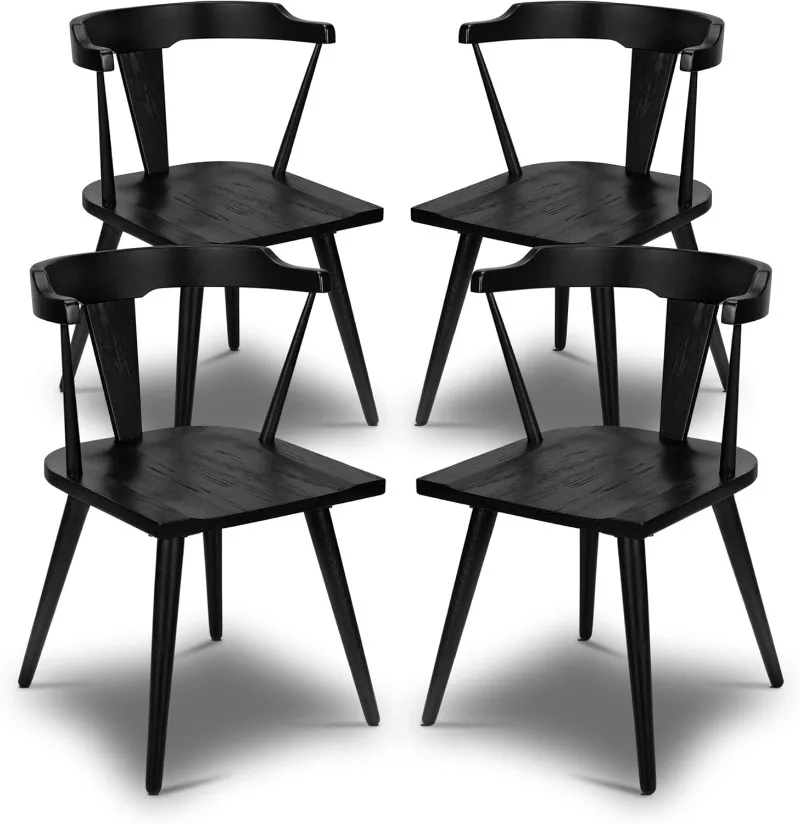 Black Dining Chairs Set of 4 - Kitchen & Dining Room Chair - Solid Oak Wood Black Kitchen Chairs Set of 4 - Mid
Black Dining Chairs Set of 4 - Kitchen & Dining Room Chair - Solid Oak Wood Black Kitchen Chairs Set of 4 - Mid