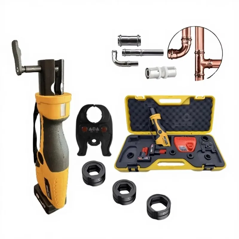 Набор инструментов для гидравлической обжимки труб с питанием от аккумулятора, для обжимки труб из нержавеющей стали и меди
Набор инструментов для гидравлической обжимки труб с питанием от аккумулятора, для обжимки труб из нержавеющей стали и меди