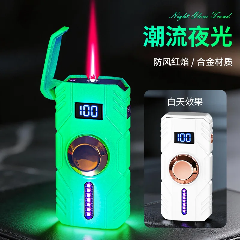 Smart Voice Control Torch Lighter with LED Gyro Spinner, 5 Ignition Modes Windproof Red Flame Gas Lighter Gifts for Boyfriend
Smart Voice Control Torch Lighter with LED Gyro Spinner, 5 Ignition Modes Windproof Red Flame Gas Lighter Gifts for Boyfriend