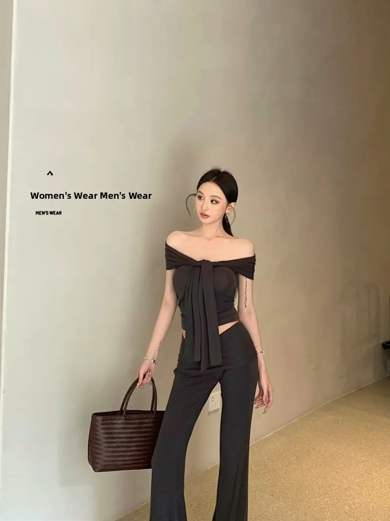 Choco Girl Pure Desire Design Strap Vest Women's Spring Elastic Slimming Casual Pants Two-Piece Set High Waist Wide Leg
Choco Girl Pure Desire Design Strap Vest Women's Spring Elastic Slimming Casual Pants Two-Piece Set High Waist Wide Leg