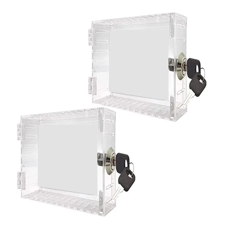 2X Thermostat Lock Box Universal Thermostat Cover With Lock Box Guard With Key For Thermostat On Wall Home
2X Thermostat Lock Box Universal Thermostat Cover With Lock Box Guard With Key For Thermostat On Wall Home