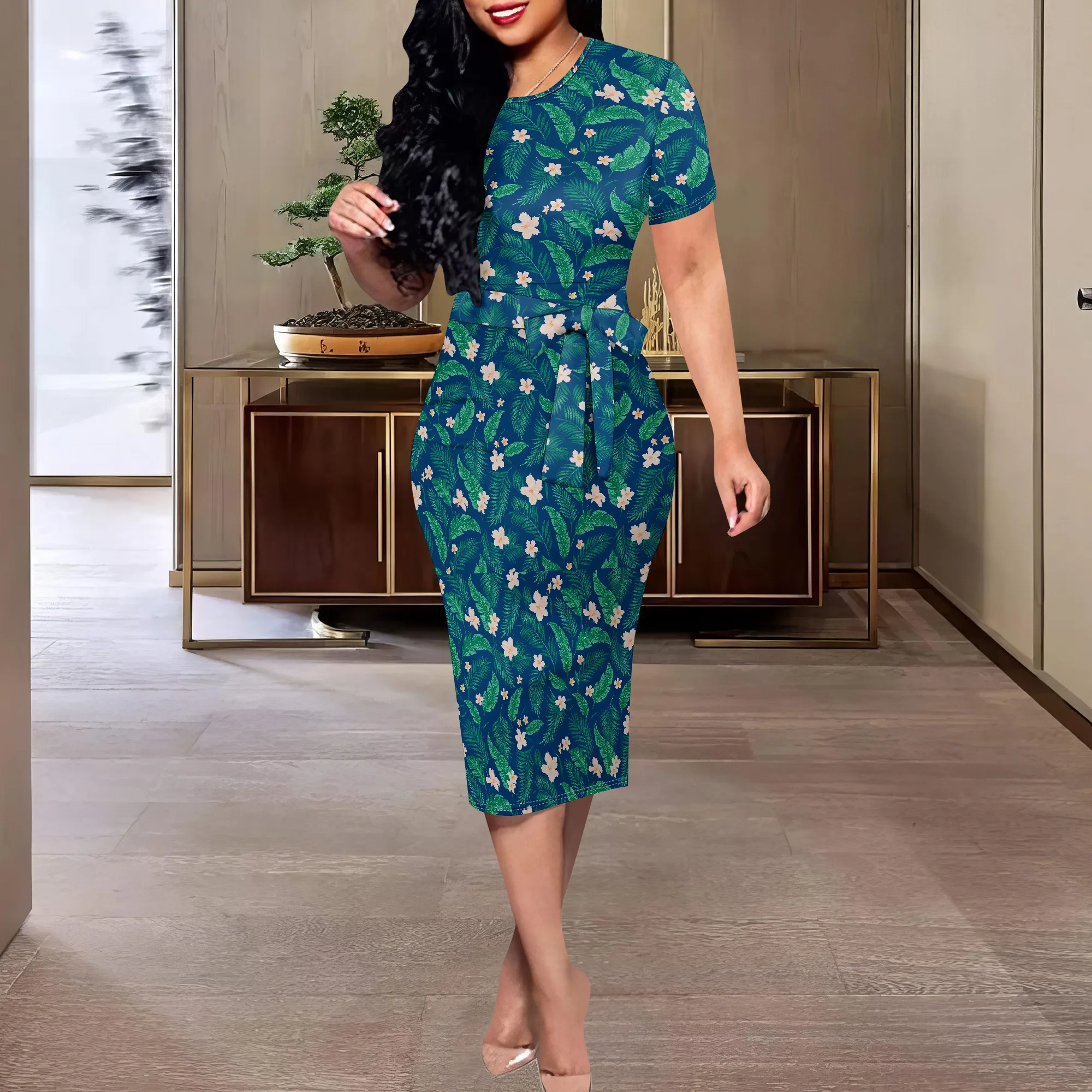 Elegant Ladies Summer Casual Fashion Slim fit Dress Sexy mini Business Work Short Sleeve midi Dresses
Elegant Ladies Summer Casual Fashion Slim fit Dress Sexy mini Business Work Short Sleeve midi Dresses