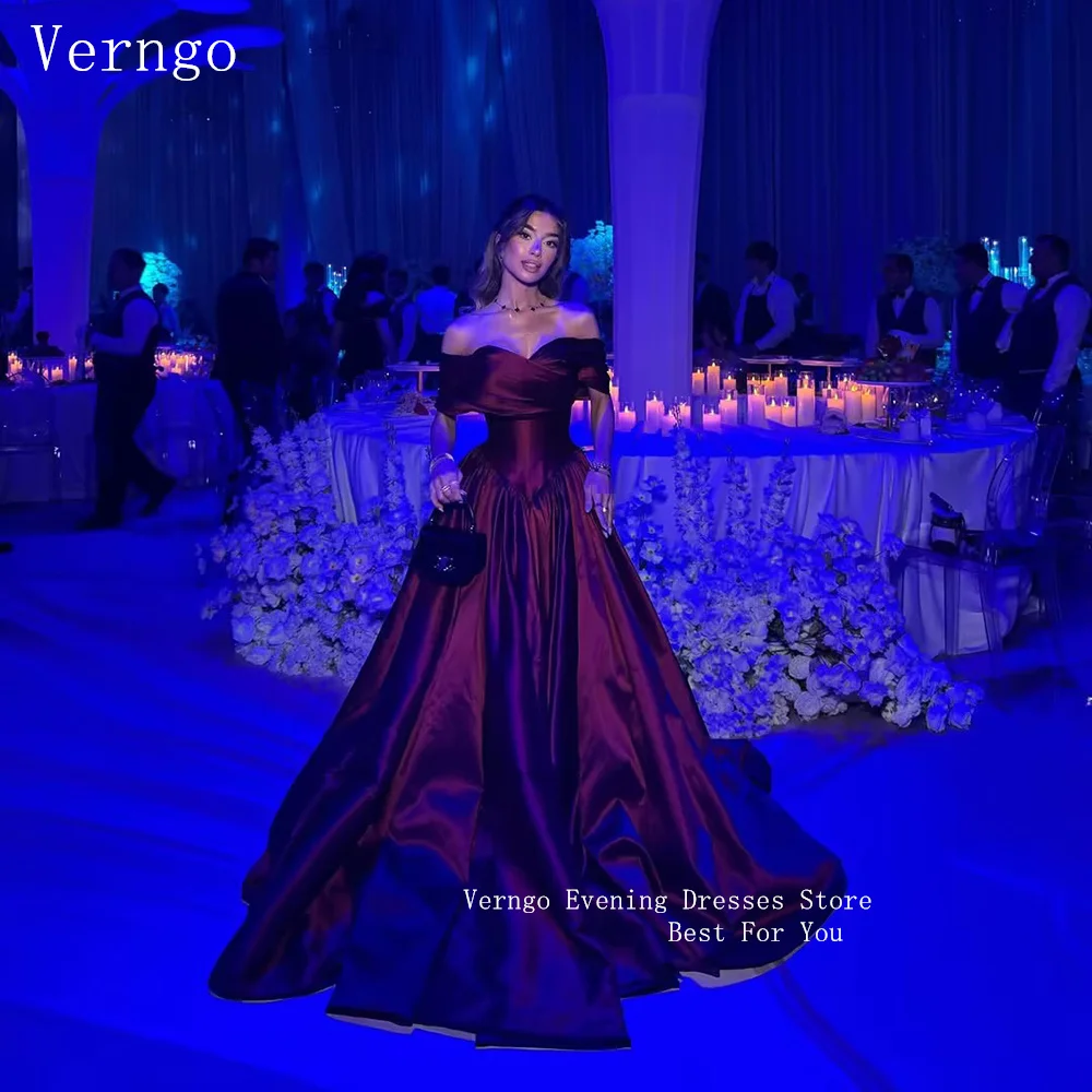 Verngo Graceful Burgundy Satin Evening Dress Off The Shoulder A Line Bone Party Dresses Elegant Simple Prom Gowns Customized
Verngo Graceful Burgundy Satin Evening Dress Off The Shoulder A Line Bone Party Dresses Elegant Simple Prom Gowns Customized
