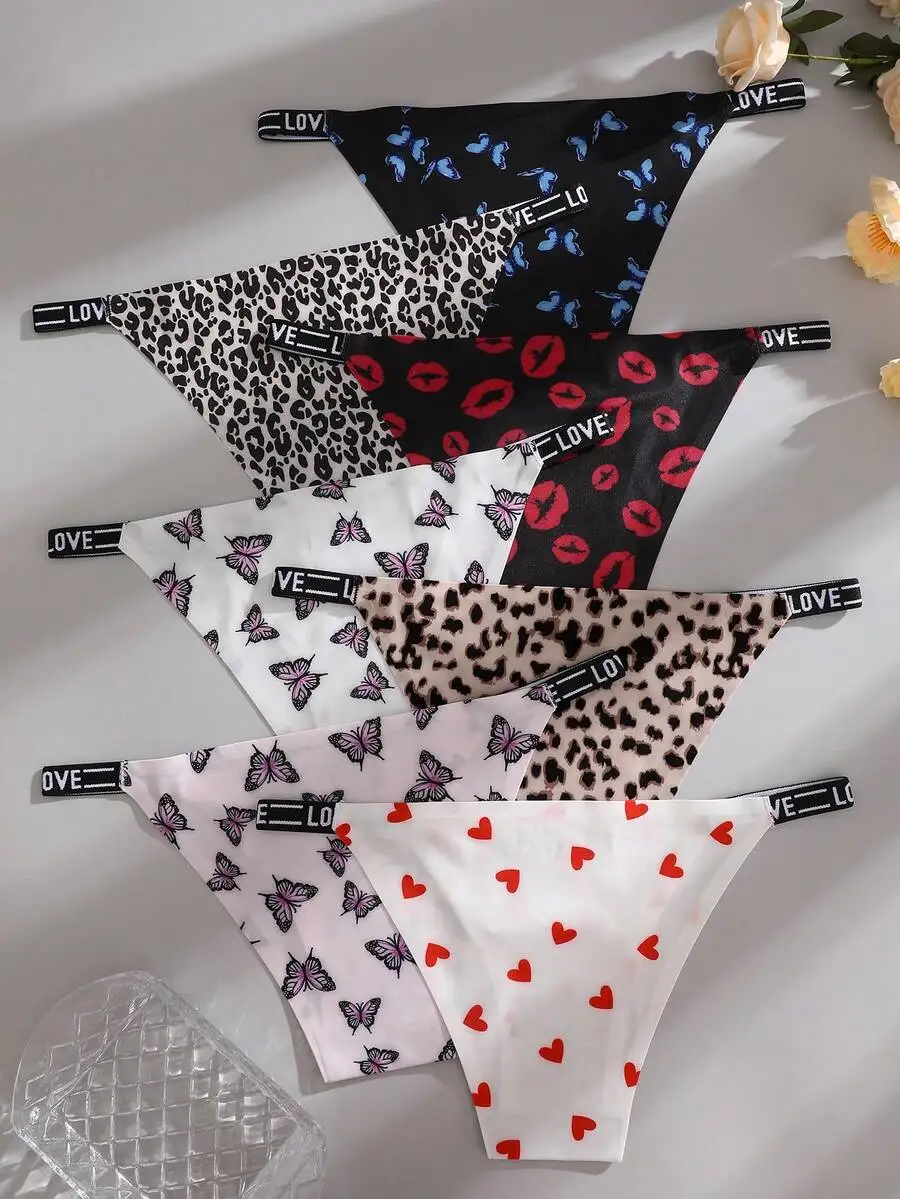 7pcs Women Butterfly Leopard Heart Print Seamless Low Rise Hipster Panties
7pcs Women Butterfly Leopard Heart Print Seamless Low Rise Hipster Panties