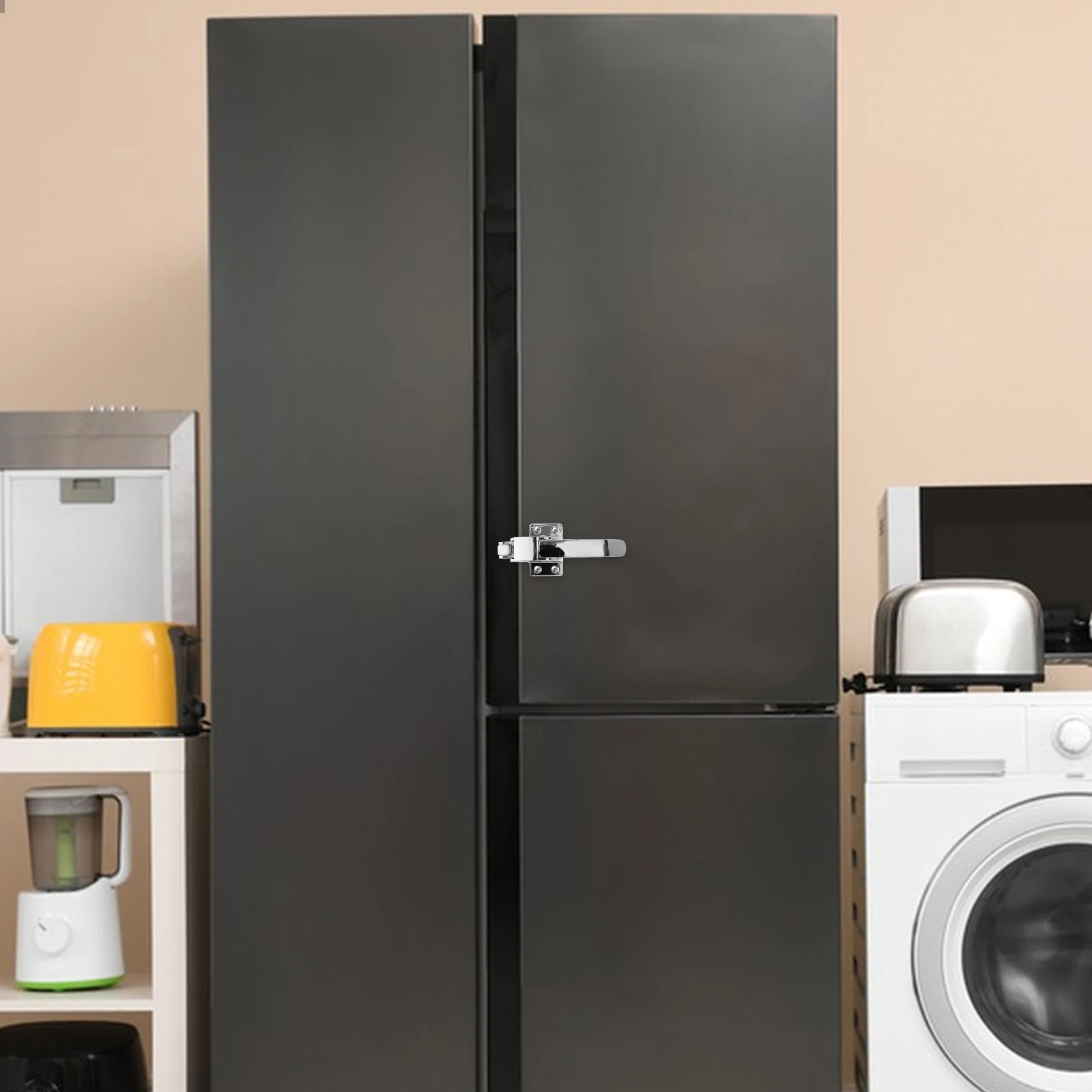 Universal Thickened Metal Freezer Door Handle Heavy Duty Refrigerator Latch Replacement Cooler Door Handle Hardware 
Universal Thickened Metal Freezer Door Handle Heavy Duty Refrigerator Latch Replacement Cooler Door Handle Hardware