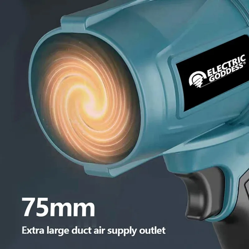 Electric Goddess 75MM Caliber Violent Fan Turbo Fan Handheld Jet Fan High Power Turbocharging Tools For Makita 18V Battery Pin
Electric Goddess 75MM Caliber Violent Fan Turbo Fan Handheld Jet Fan High Power Turbocharging Tools For Makita 18V Battery Pin