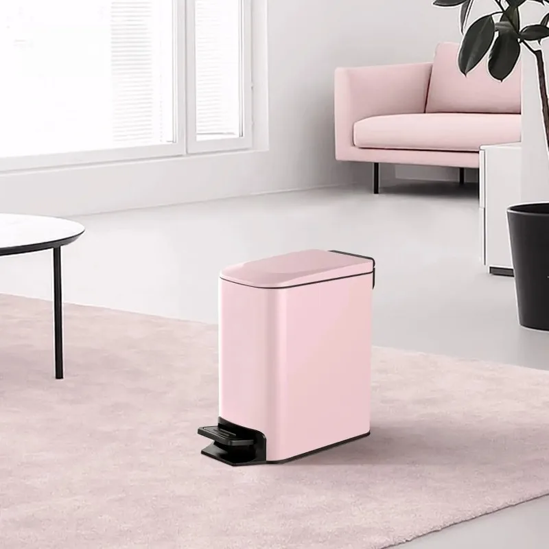 1.6 Gallon Stainless Steel Garbage 6 Liter Small Bathroom Trash Can with Lid Soft Close, Step Pedal,
1.6 Gallon Stainless Steel Garbage 6 Liter Small Bathroom Trash Can with Lid Soft Close, Step Pedal,