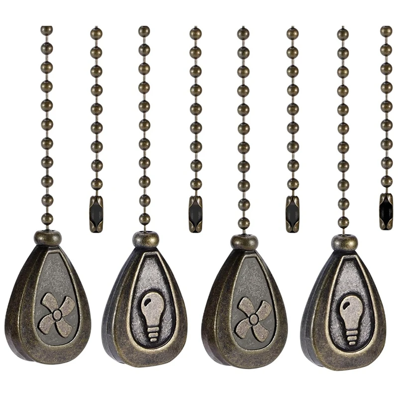 4 Pack Bronzed Ceiling Fan Pull Chain Extension, Classic Drop Shaped Pendant Pull Chains For Ceiling Fans And Lights
4 Pack Bronzed Ceiling Fan Pull Chain Extension, Classic Drop Shaped Pendant Pull Chains For Ceiling Fans And Lights