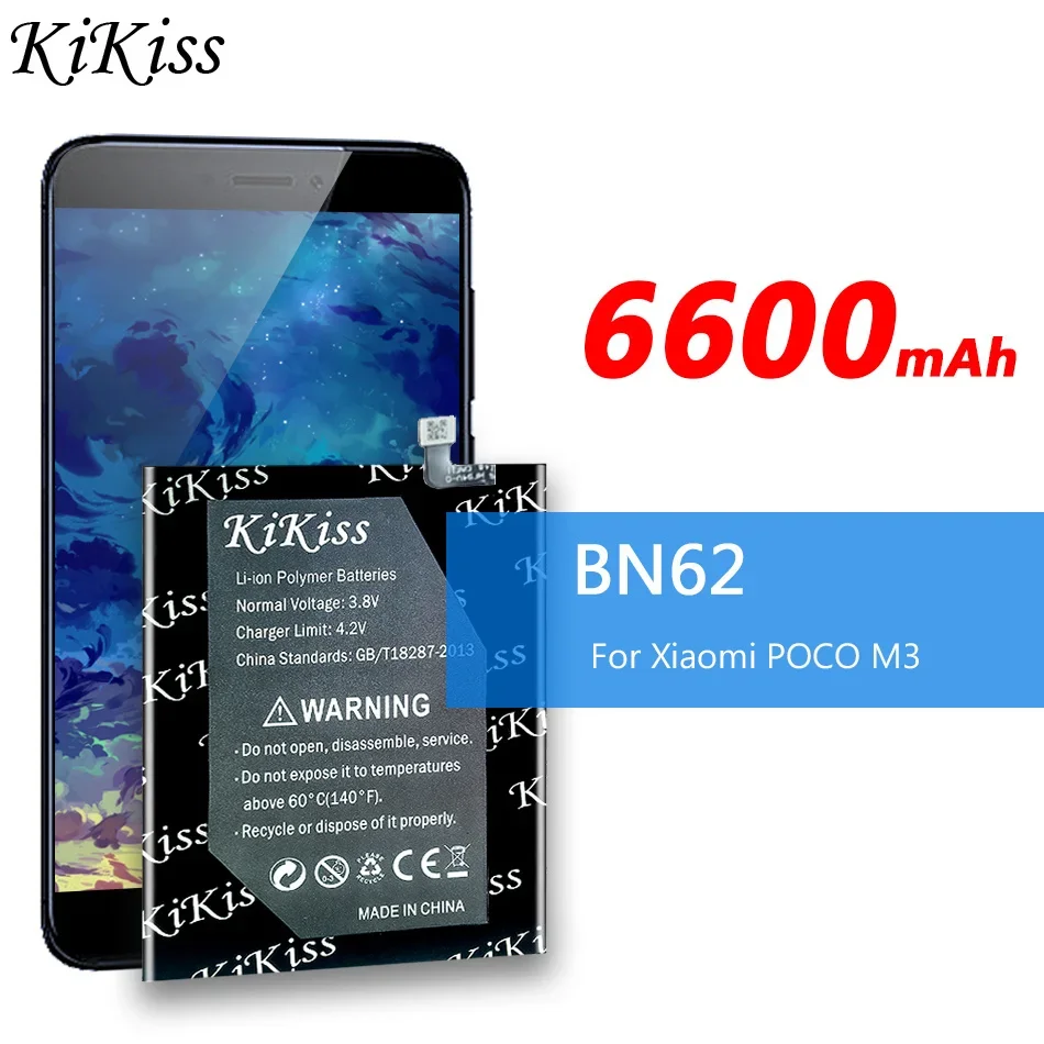 BN 62 BN-62 BN62 Аккумулятор для смартфона Xiaomi POCO M3/для Xiao mi Redmi 9T/для Xiaomi Redmi Note 9 Note9 4G
BN 62 BN-62 BN62 Аккумулятор для смартфона Xiaomi POCO M3/для Xiao mi Redmi 9T/для Xiaomi Redmi Note 9 Note9 4G
