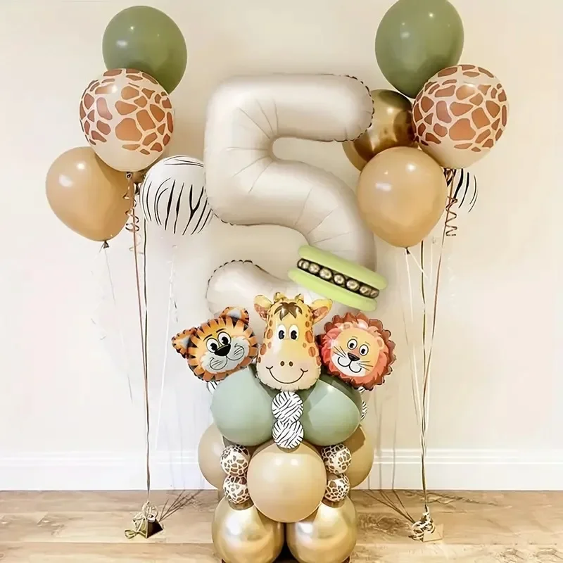 40 Pieces Jungle Retro Animal Balloons for Kids Birthday Number 12345 Gender Reveal Party Decoration Set Digital Birthday Ball
40 Pieces Jungle Retro Animal Balloons for Kids Birthday Number 12345 Gender Reveal Party Decoration Set Digital Birthday Ball