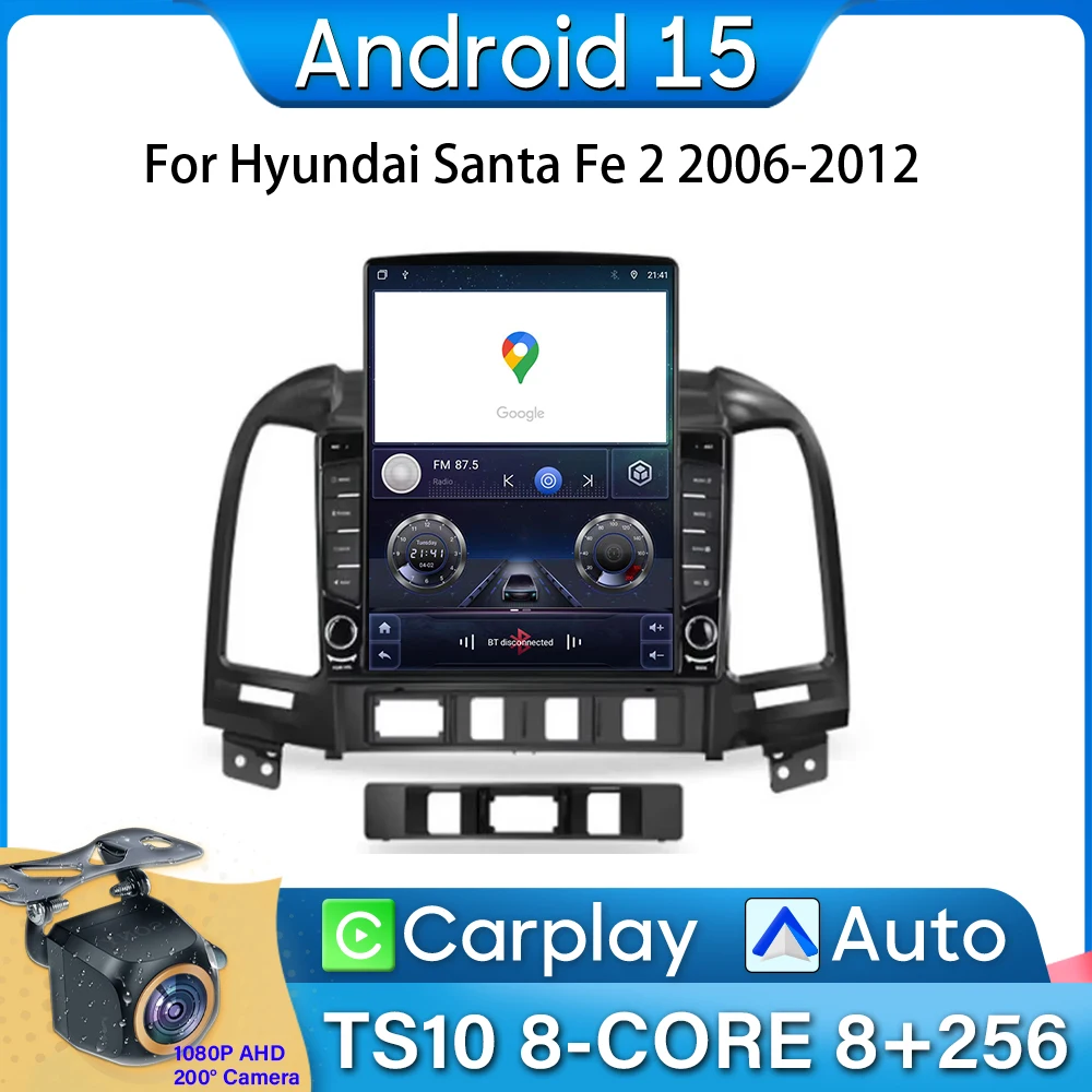 Android 15 Car Radio 9.7 Inch For Hyundai Santa Fe 2 2006-2012 Carplay Android 15 Navigation GPS Autoradio Bluetooth No 2din 4G
Android 15 Car Radio 9.7 Inch For Hyundai Santa Fe 2 2006-2012 Carplay Android 15 Navigation GPS Autoradio Bluetooth No 2din 4G