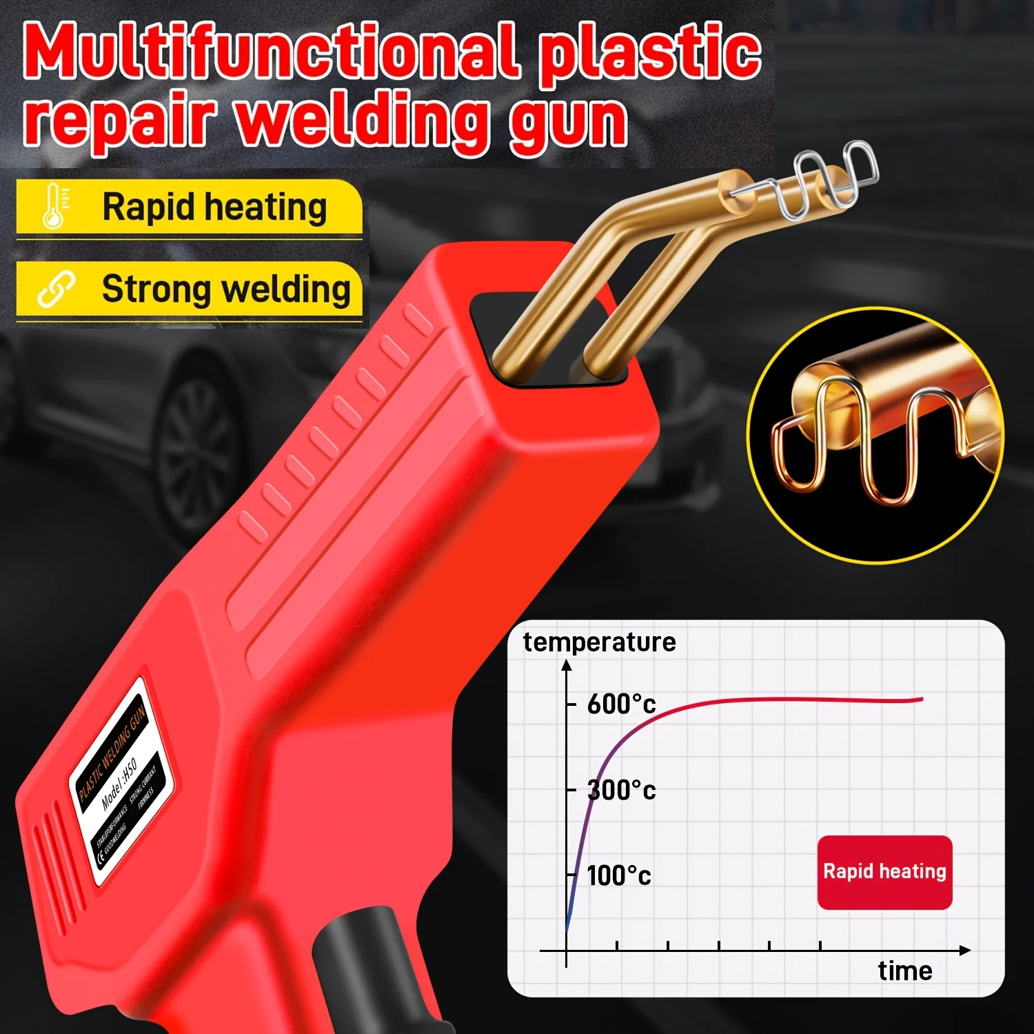 50W Plastic Welder Repair Kit with 200pcs Staples Bumper Repair Torch, Plastic Welder, Heat Stapler, Bumper Repair Kit 
50W Plastic Welder Repair Kit with 200pcs Staples Bumper Repair Torch, Plastic Welder, Heat Stapler, Bumper Repair Kit