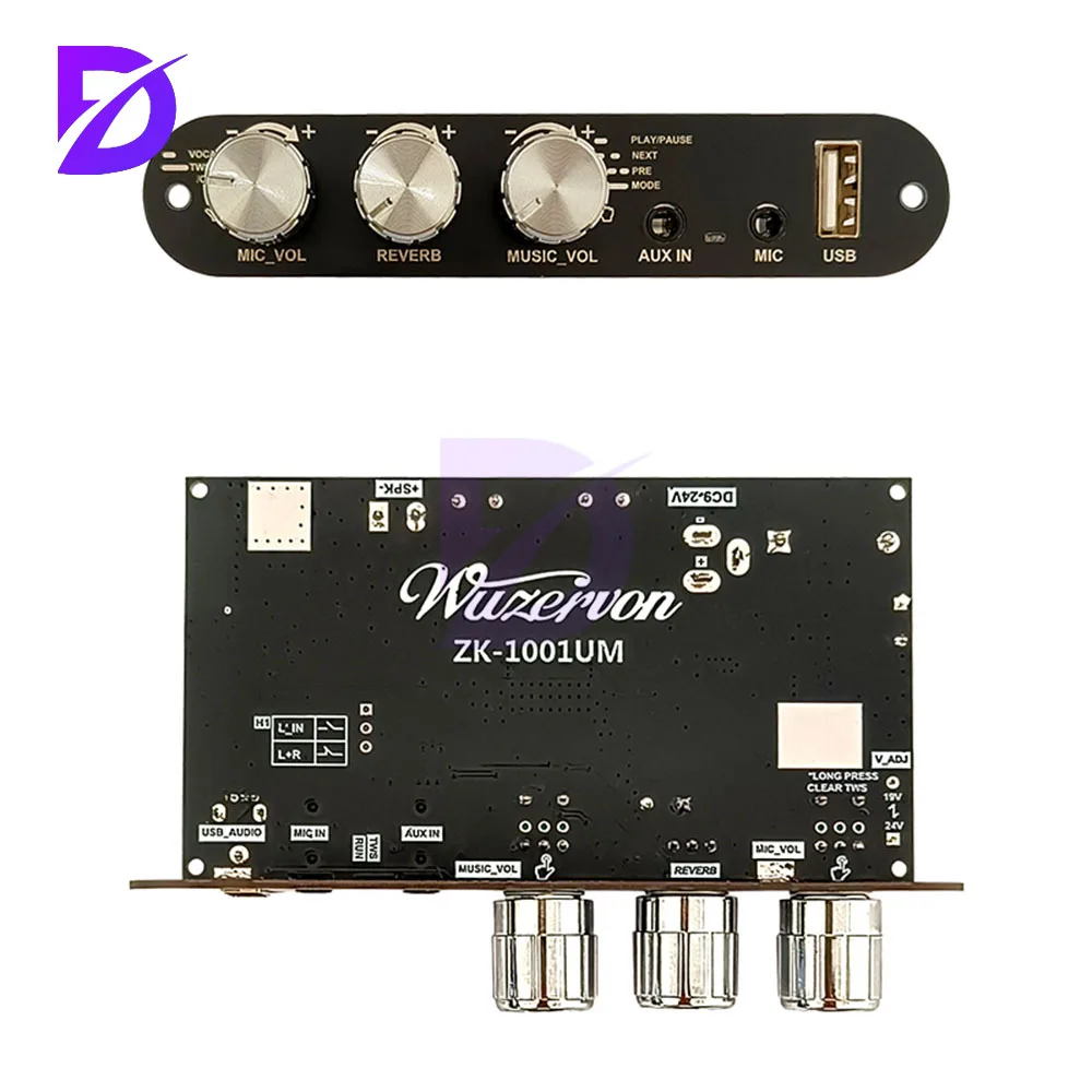 ZK-1001UM DC 9-24V Single Channel 100W BT Amplifier Board Upgrade BP1048+TPA3116D2 Amplifier Chip Supports TWS Box Mother Seat
ZK-1001UM DC 9-24V Single Channel 100W BT Amplifier Board Upgrade BP1048+TPA3116D2 Amplifier Chip Supports TWS Box Mother Seat