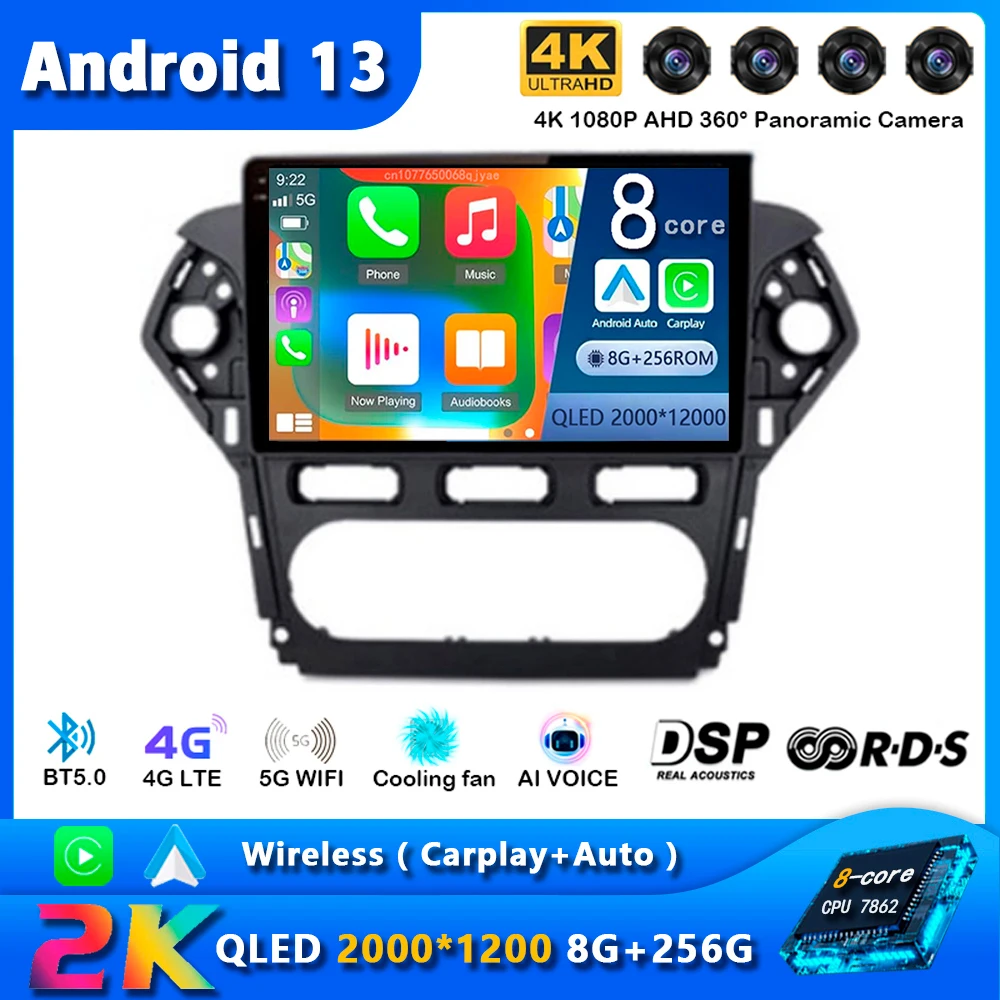Android 13 Carplay Auto Car Radio For Ford Mondeo 4 mk4 2010 - 2014 Navigation GPS Multimedia Player Stereo wifi+4G BT video DVD
Android 13 Carplay Auto Car Radio For Ford Mondeo 4 mk4 2010 - 2014 Navigation GPS Multimedia Player Stereo wifi+4G BT video DVD