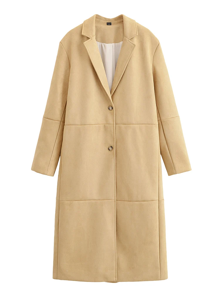 European and American style autumn new fashion women's temperament loose lapel imitation suede straight coat jacket
European and American style autumn new fashion women's temperament loose lapel imitation suede straight coat jacket