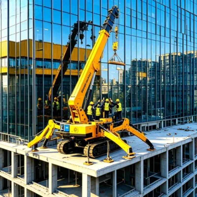 Spider Crane 9 Ton Mini Crawler Hydraulic Telescopic Boom Foldable Remote Control Mobile Lift with Fly Jib CE Certified
Spider Crane 9 Ton Mini Crawler Hydraulic Telescopic Boom Foldable Remote Control Mobile Lift with Fly Jib CE Certified