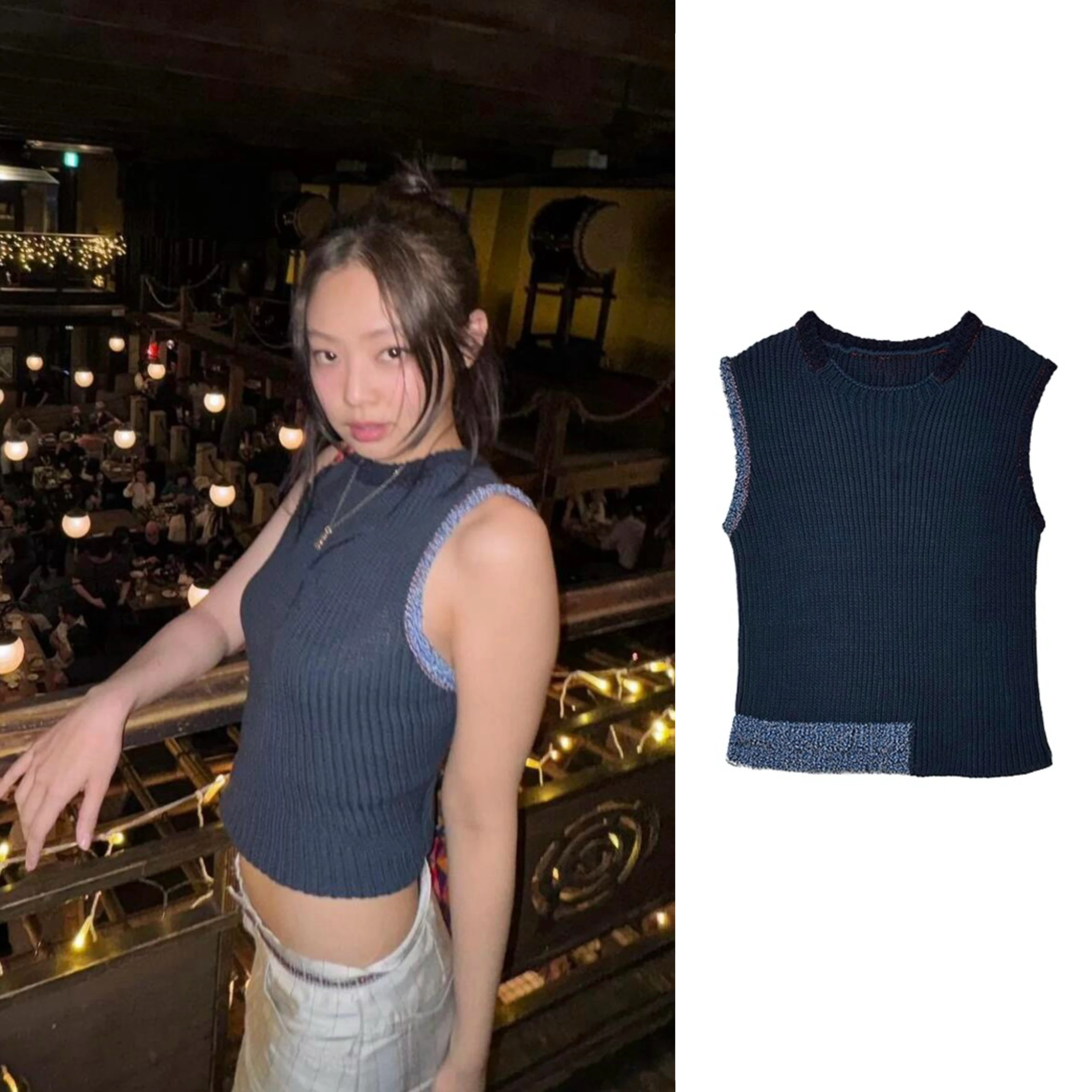 Jennie Sle ort Sve Вязаный жилет Slim Fit ort Length Color Blo No Sve round Ne Женская модная летняя повседневная одежда 
Jennie Sle ort Sve Вязаный жилет Slim Fit ort Length Color Blo No Sve round Ne Женская модная летняя повседневная одежда