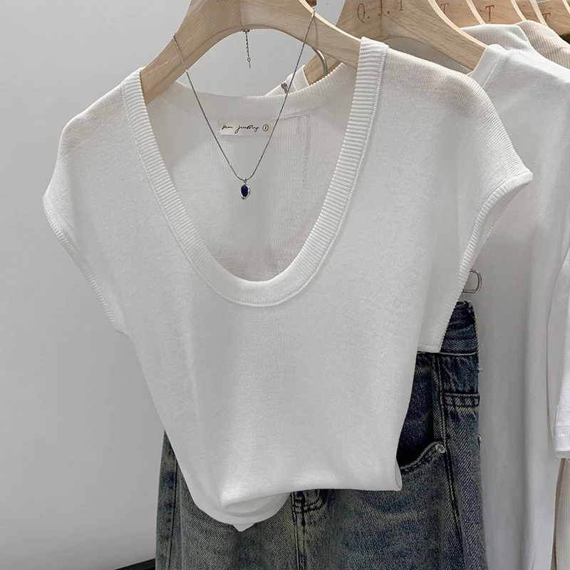 Sueter Feminino Knitted Sweater Women Pullovers New White O-Neck Short Sleeve Knit Sweater Pullover Women Tops Knitwears Q3587
Sueter Feminino Knitted Sweater Women Pullovers New White O-Neck Short Sleeve Knit Sweater Pullover Women Tops Knitwears Q3587