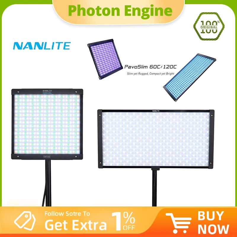 Nanlite PavoSlim 120C PavoSlim 60C RGB LED Slim Panel Light for Studio Photography Live Video Lighting Recording Panel Lamp
Nanlite PavoSlim 120C PavoSlim 60C RGB LED Slim Panel Light for Studio Photography Live Video Lighting Recording Panel Lamp