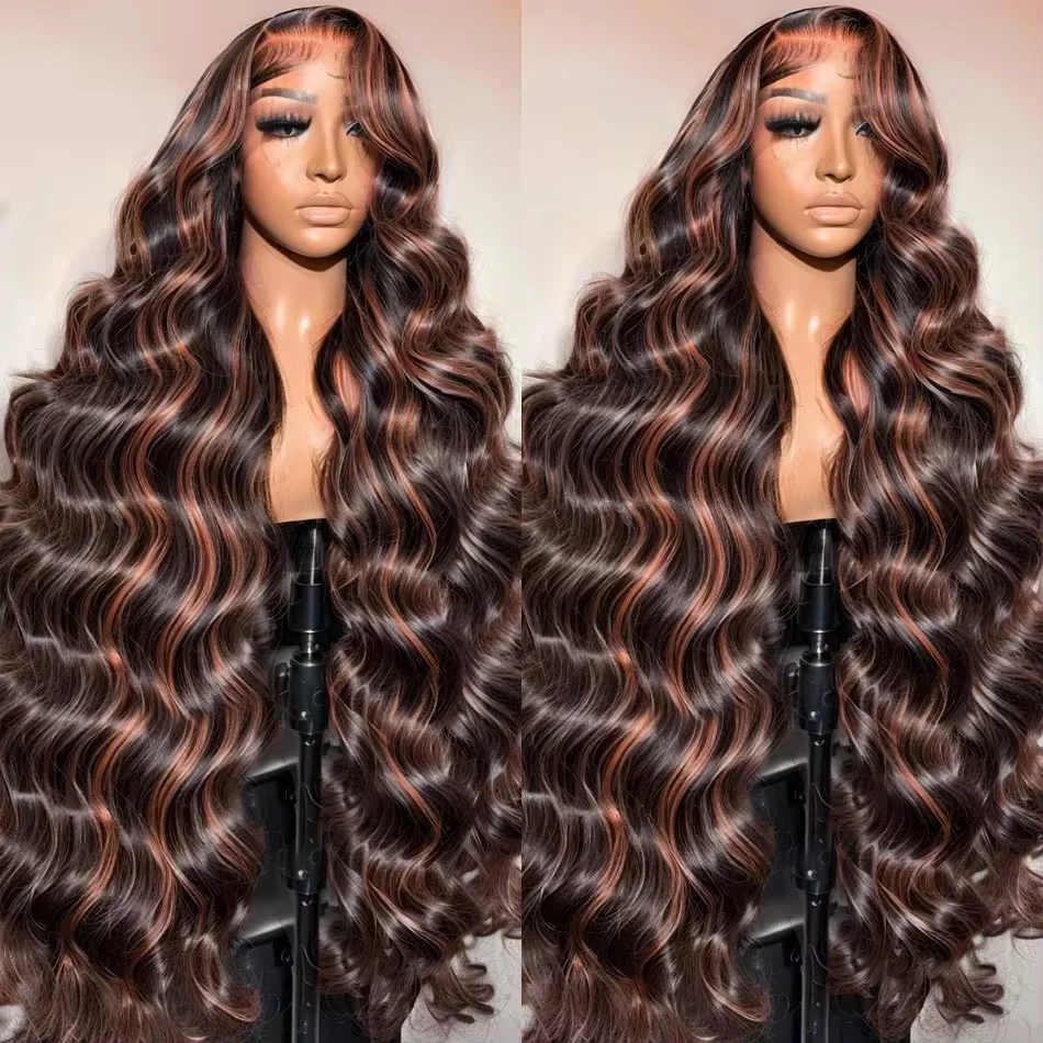 Highlight Body Wave Human Hair Wigs 13x6 HD Lace Front 1B/30 Ombre Black Brown Colored Wig Brazilian Wet And Wavy 250 Density
Highlight Body Wave Human Hair Wigs 13x6 HD Lace Front 1B/30 Ombre Black Brown Colored Wig Brazilian Wet And Wavy 250 Density