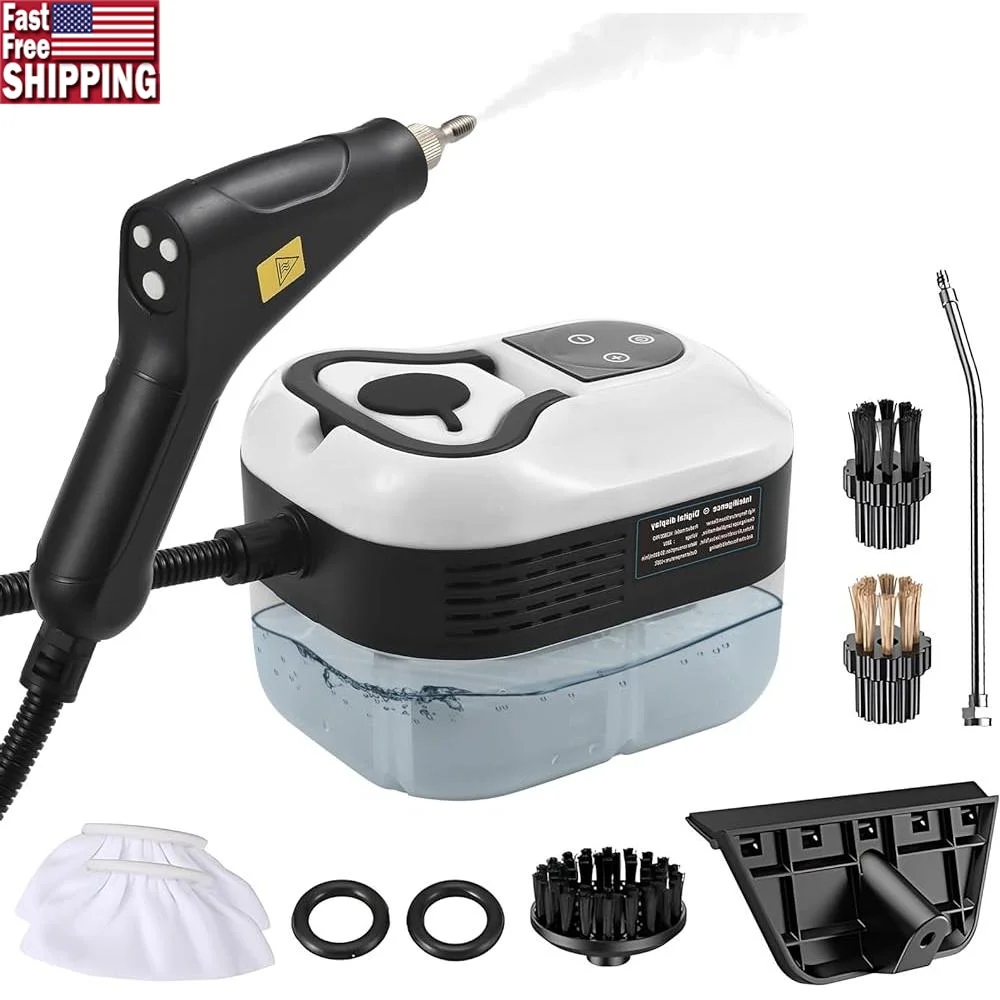 Handheld Multi-Surface Steam Cleaner 1500W 105℃ High Temp 6 Level Adjustable Touch Screen with 6 Accessories Deep Cleaning
Handheld Multi-Surface Steam Cleaner 1500W 105℃ High Temp 6 Level Adjustable Touch Screen with 6 Accessories Deep Cleaning