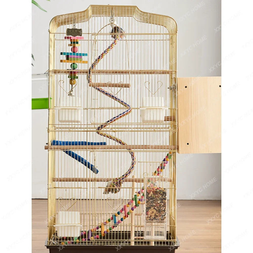 Electroplating Golden Breeding Parrot Cage Bird Large Large Tiger Skin Xuanfeng Special Luxury
Electroplating Golden Breeding Parrot Cage Bird Large Large Tiger Skin Xuanfeng Special Luxury