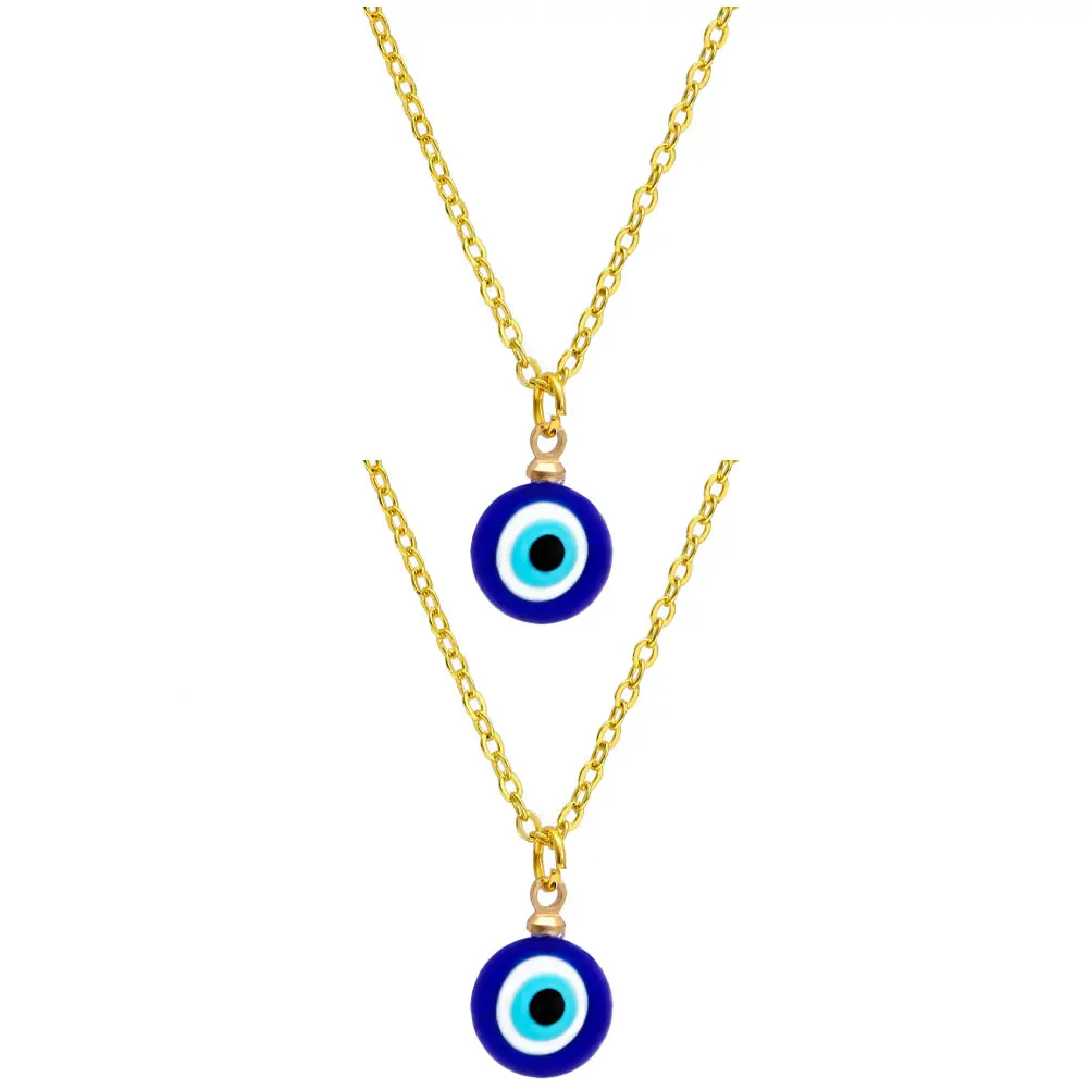 2PCS Eyes Necklace Blue Eyes Decorate Pendant 18k Real Gold Plated Stylish Durable Necklace Popular Jewelry Trendy
2PCS Eyes Necklace Blue Eyes Decorate Pendant 18k Real Gold Plated Stylish Durable Necklace Popular Jewelry Trendy