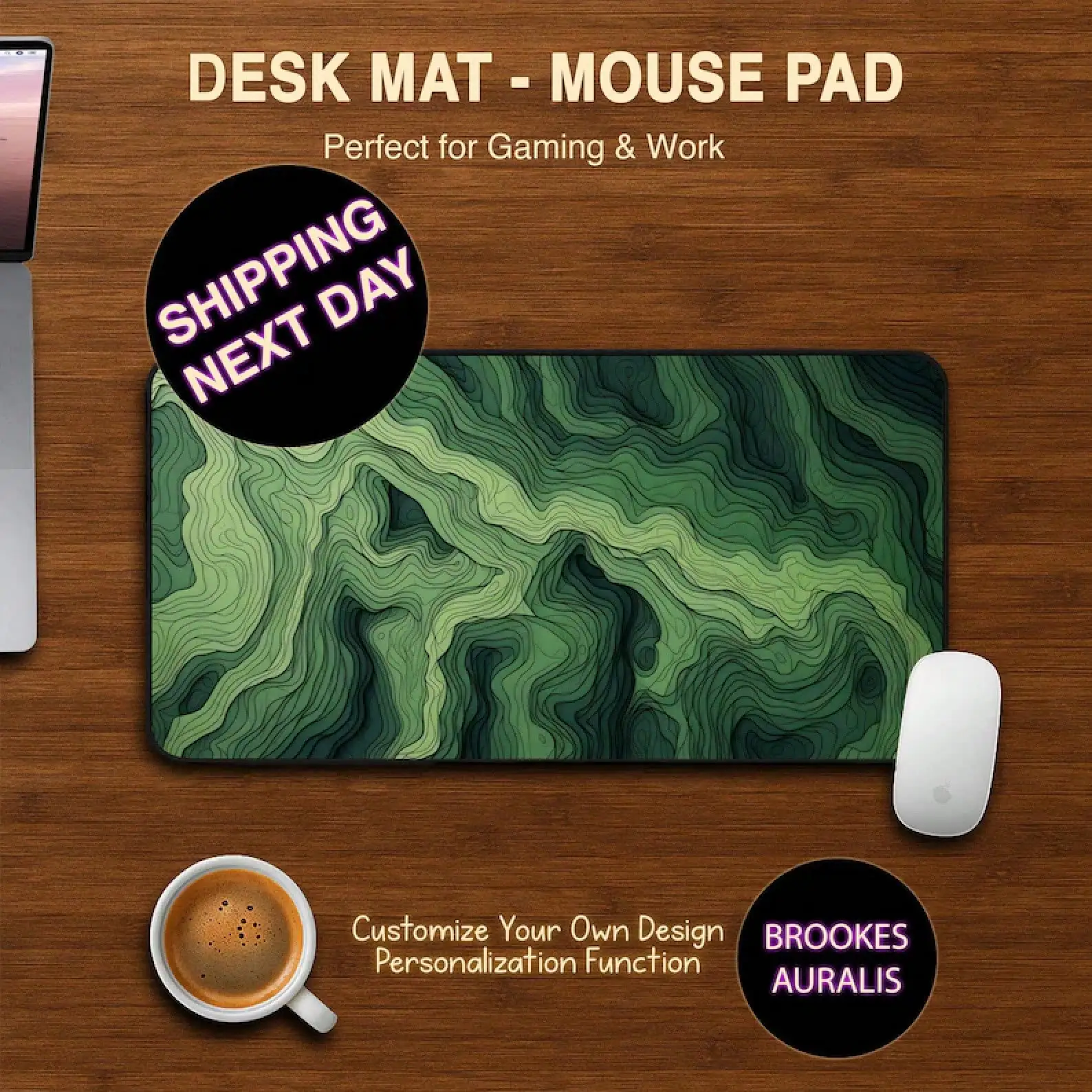 Green Topographic Desk Mat, Modern Terrain-Inspired Mouse Pad, Large Mouse Pad For Gaming, Study, Work, Office Accessories, Contour
Green Topographic Desk Mat, Modern Terrain-Inspired Mouse Pad, Large Mouse Pad For Gaming, Study, Work, Office Accessories, Contour