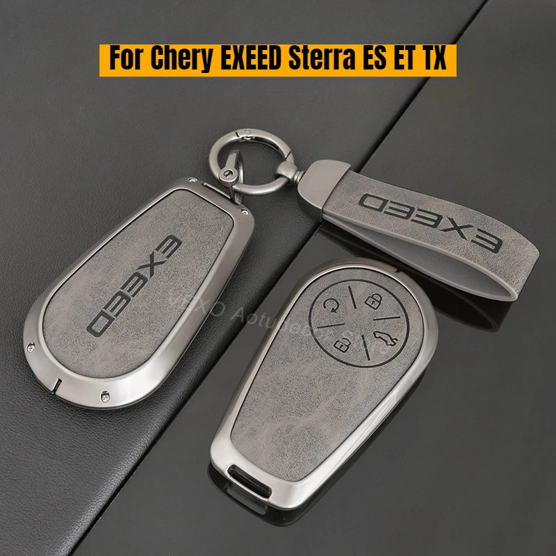 Premium Metal Car Key Cover for Chery EXEED Sterra ES ET TX Leather Zinc Alloy Electric Vehicle Key Case with Buckle Shell Bag
Premium Metal Car Key Cover for Chery EXEED Sterra ES ET TX Leather Zinc Alloy Electric Vehicle Key Case with Buckle Shell Bag