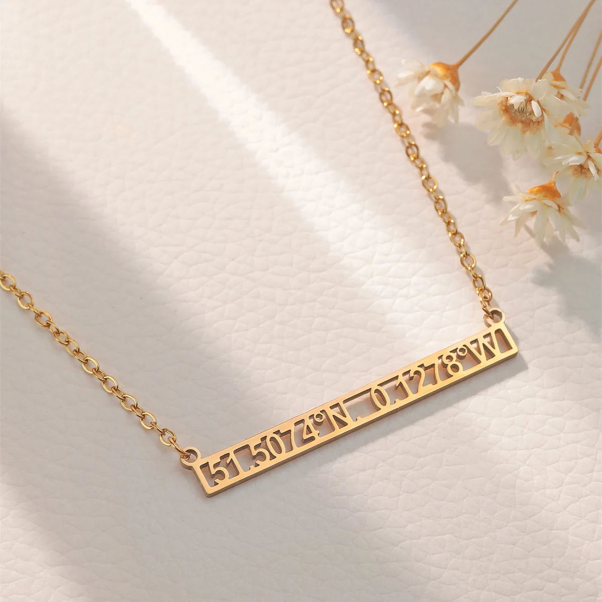 Stainless Steel Custom Name Necklace, Fashion Latitude and longitude Pendant, Personalized Jewelry for Women Gift
Stainless Steel Custom Name Necklace, Fashion Latitude and longitude Pendant, Personalized Jewelry for Women Gift