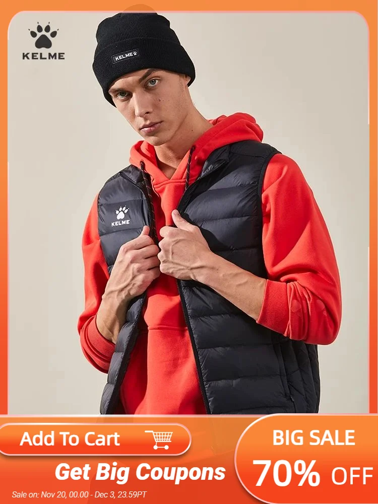 KELME sports down vest man Winter soccer training vest vest cardigan thin warm waistcoat
KELME sports down vest man Winter soccer training vest vest cardigan thin warm waistcoat