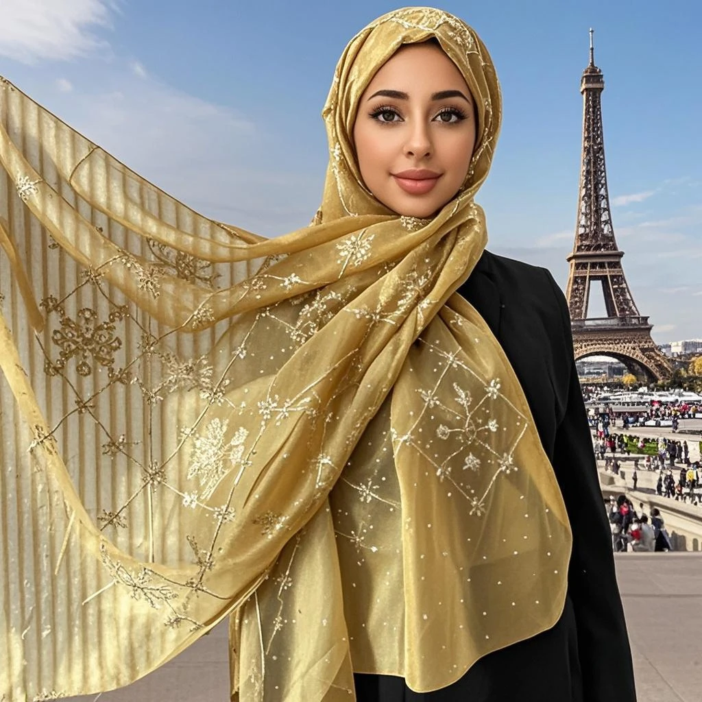 Premium New Chiffon Hijab Muslim Fashion Woman Turban Embroidered Rhinestone Decoration Decorative Heedwrap Foulard Jersey Hijab
Premium New Chiffon Hijab Muslim Fashion Woman Turban Embroidered Rhinestone Decoration Decorative Heedwrap Foulard Jersey Hijab